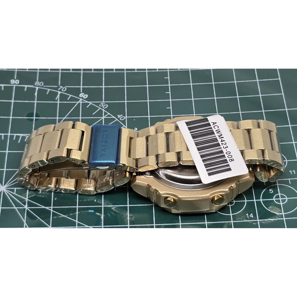 Activa x Invicta Digital Unisex Watch 45.5mm, Gold Band, White Dial NEW W/ Box! - Picture 6 of 8
